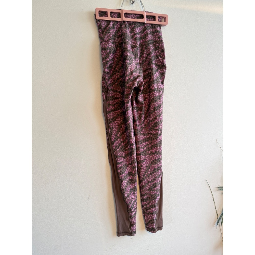 OFFLINE by Aerie Real Me High Rise 7/8 Leggings Pink Brown Leopard Print Small
